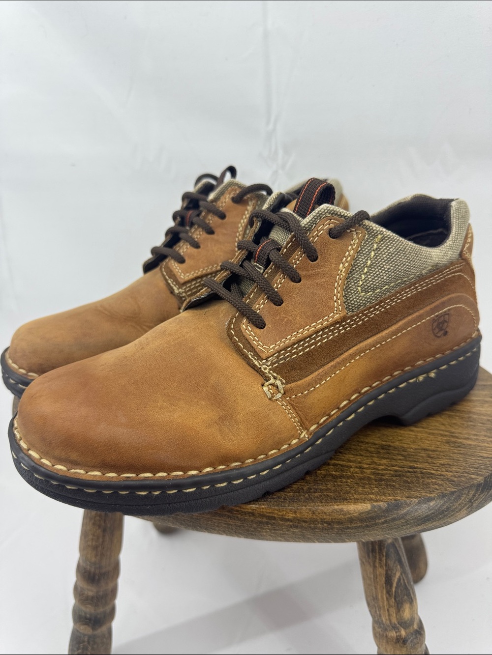 Ariat Womens 4LR Linden Leather Lace-up Work Riding Shoes, sz 7